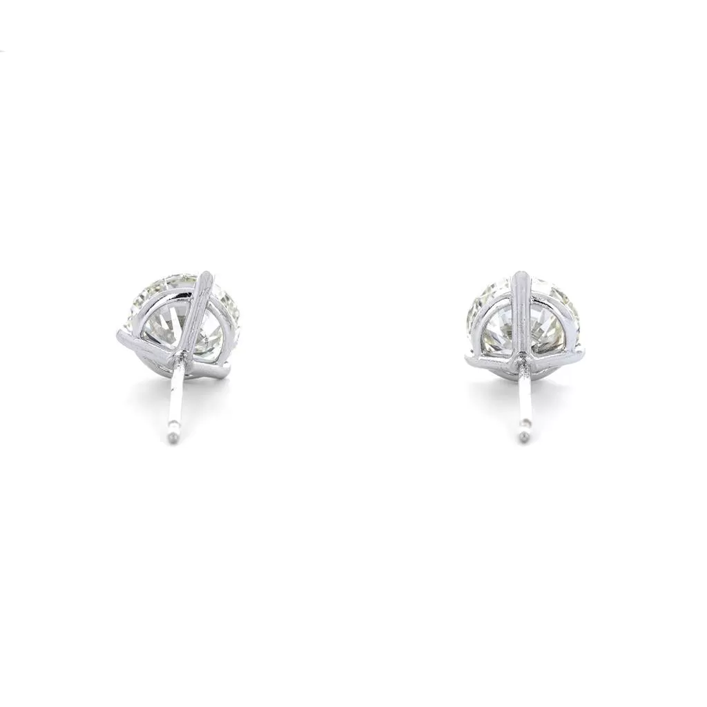 0.17ctw Round Diamond Stud Earrings - White Gold