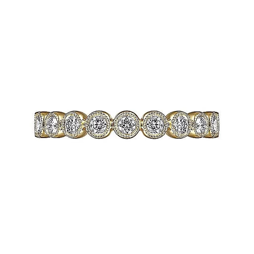 0.37ctw Round Diamond Band - Yellow Gold