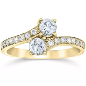 1 Carat Forever Us 2 Stone Diamond Ring 10K Yellow Gold