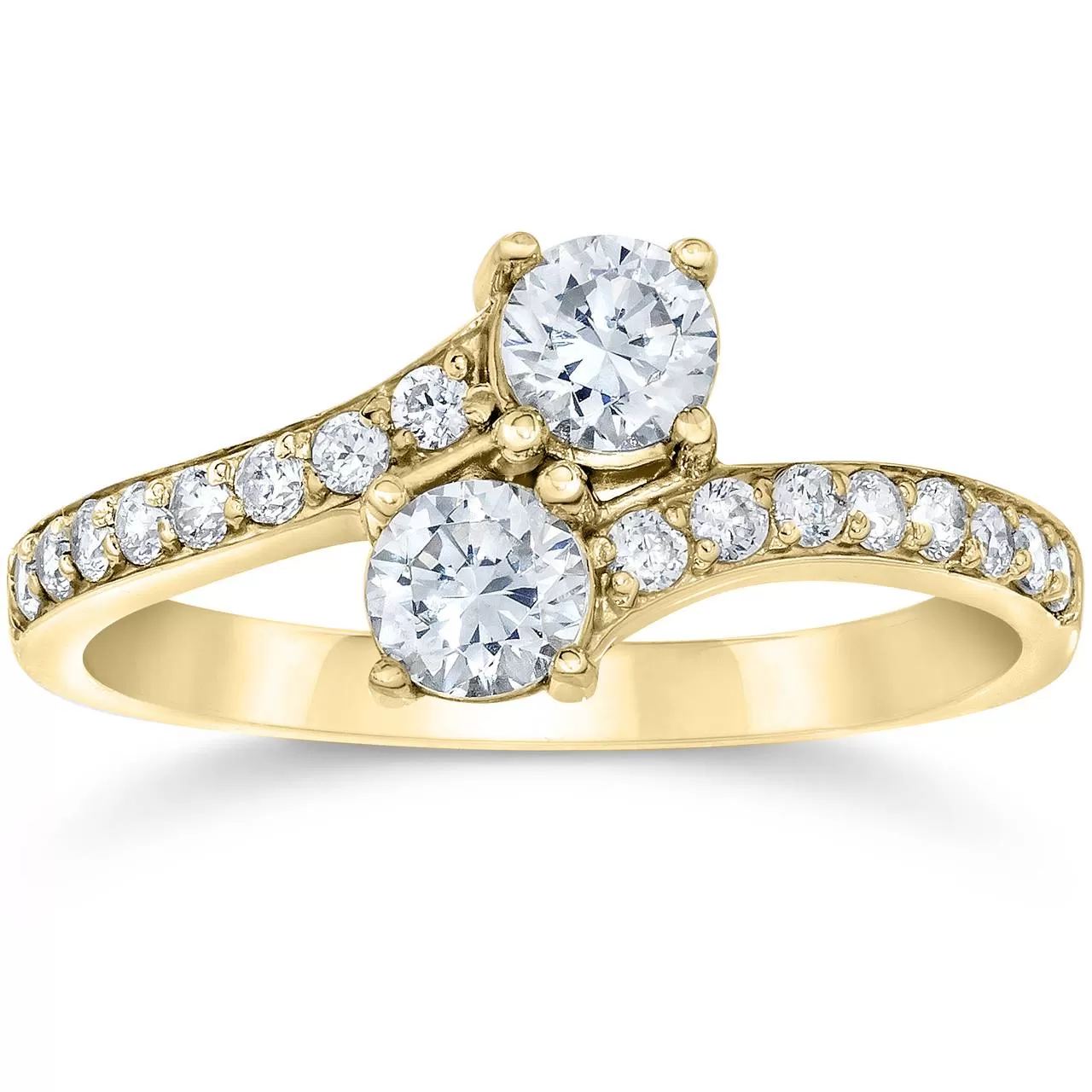 1 Carat Forever Us 2 Stone Diamond Ring 10K Yellow Gold