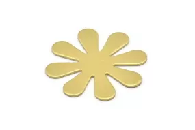 10 Raw Brass Flower Stamping Blanks (28x0.80mm) D0408--N0680