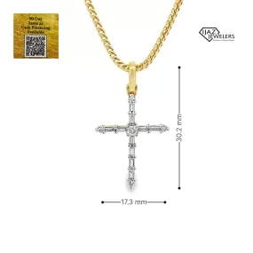 10K Gold 0.32 CTW Diamond Cross Pendant