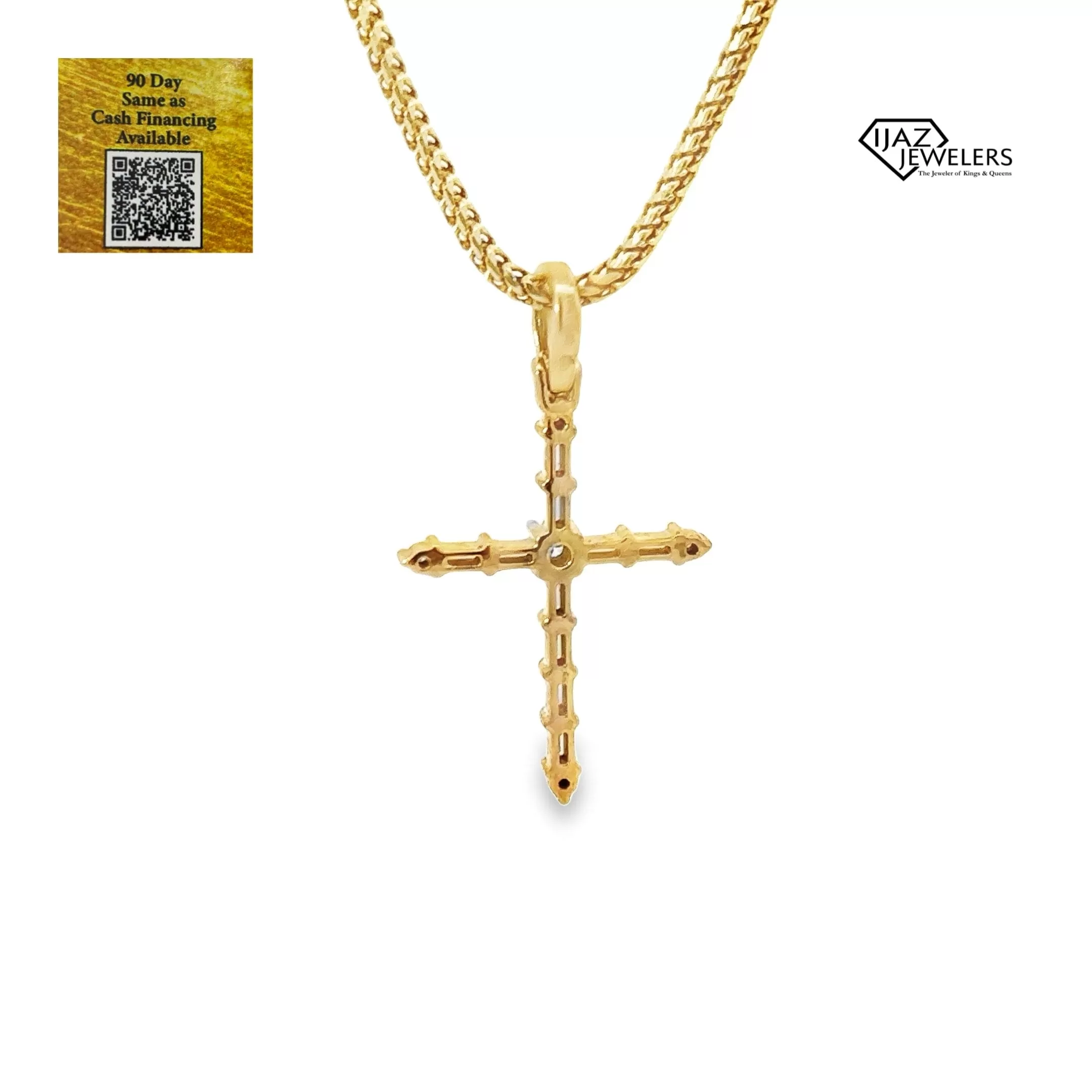 10K Gold 0.32 CTW Diamond Cross Pendant