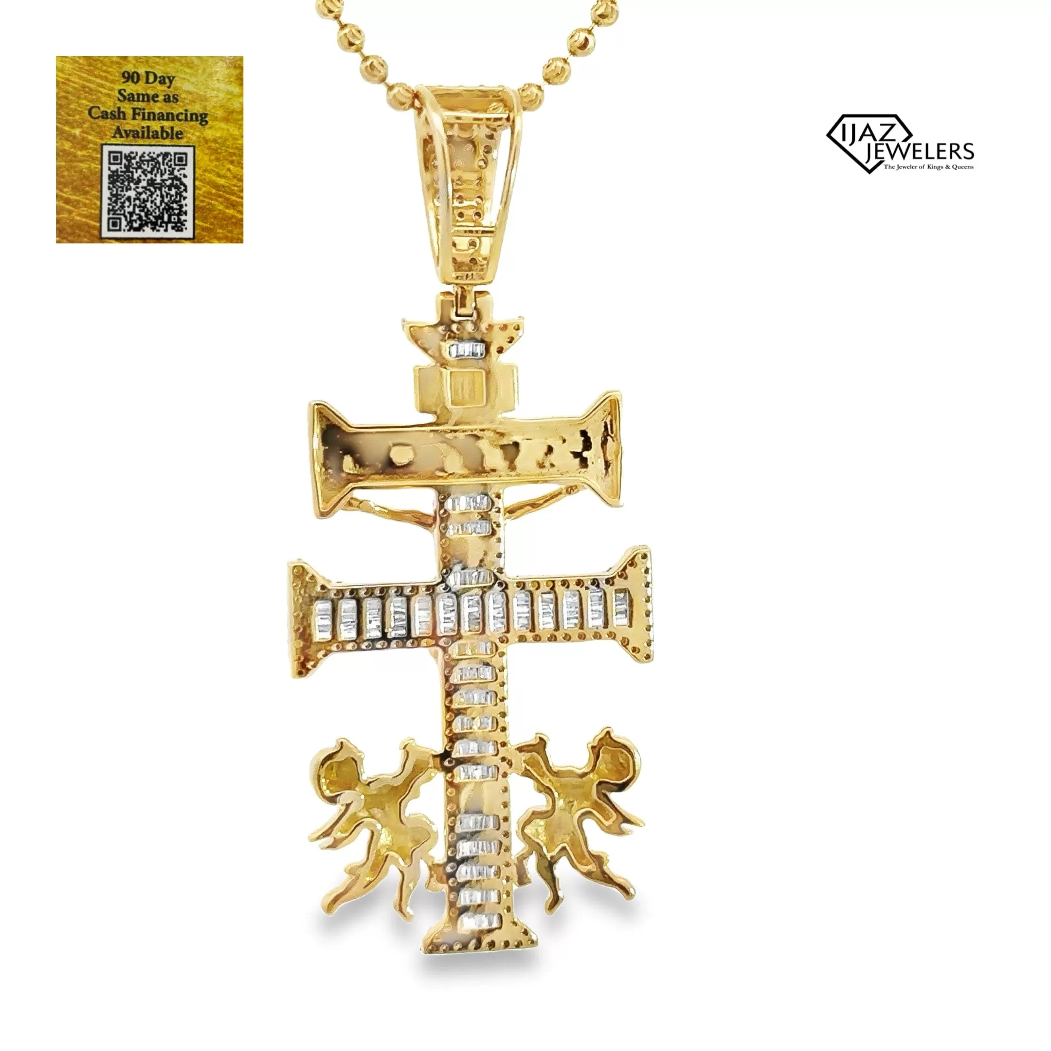 10K Gold 1.25 CTW Diamond Caravaca Charm