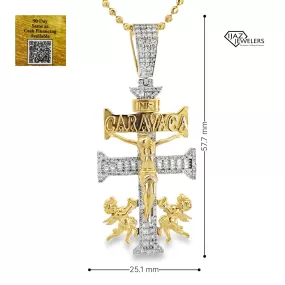 10K Gold 1.25 CTW Diamond Caravaca Charm