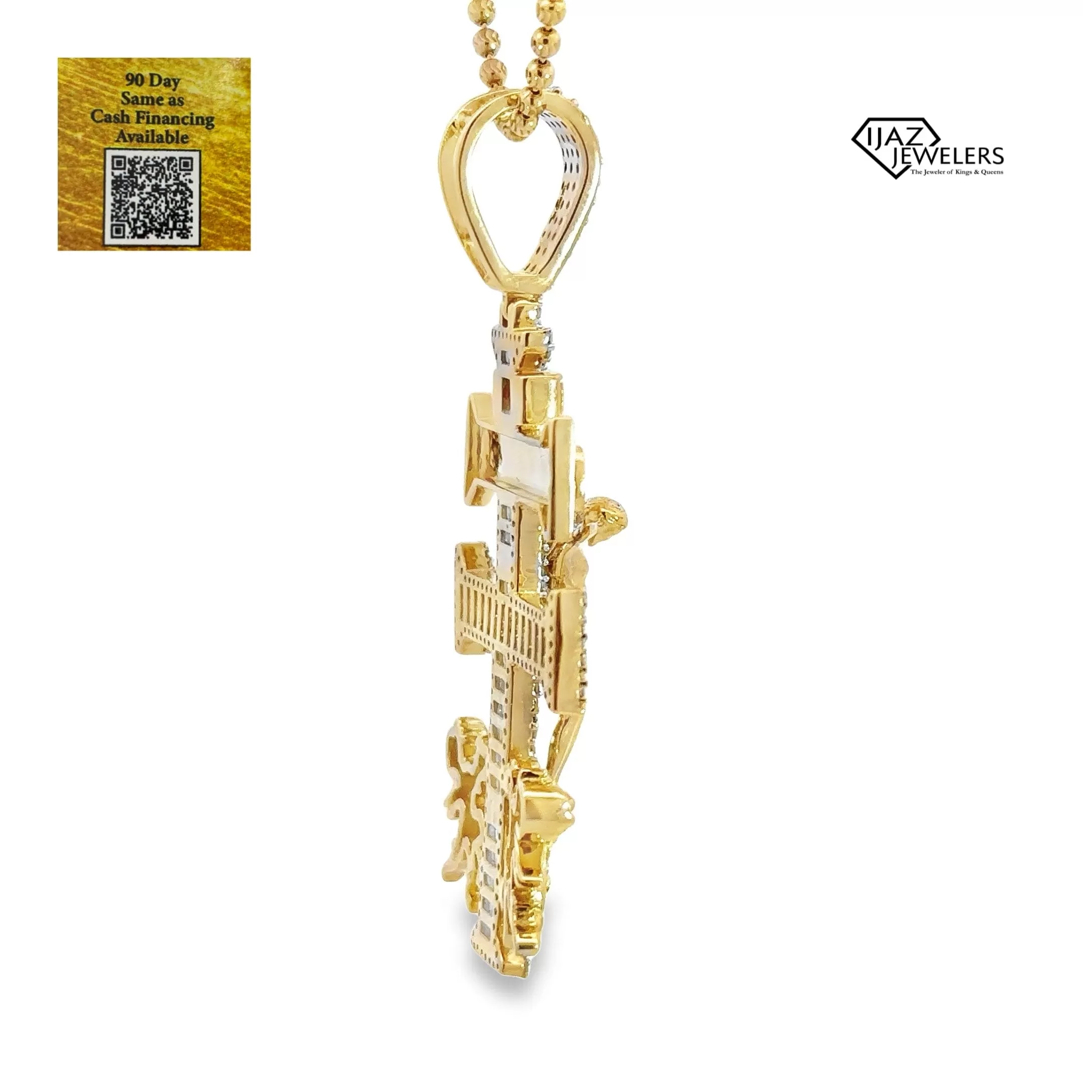 10K Gold 1.25 CTW Diamond Caravaca Charm