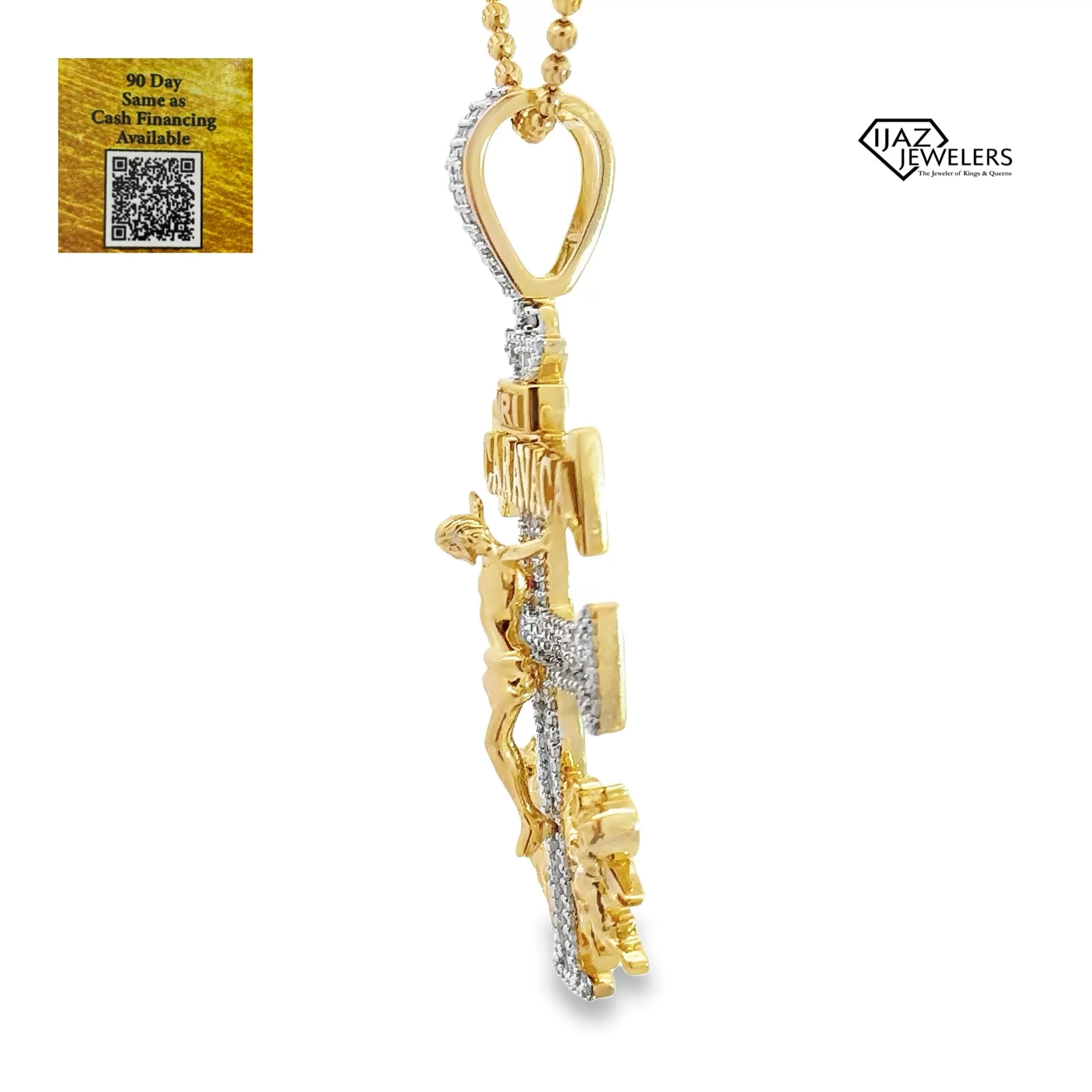 10K Gold 1.25 CTW Diamond Caravaca Charm