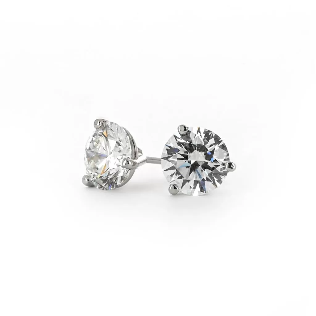 1.35ctw Diamond Stud Earrings - 3 Prong