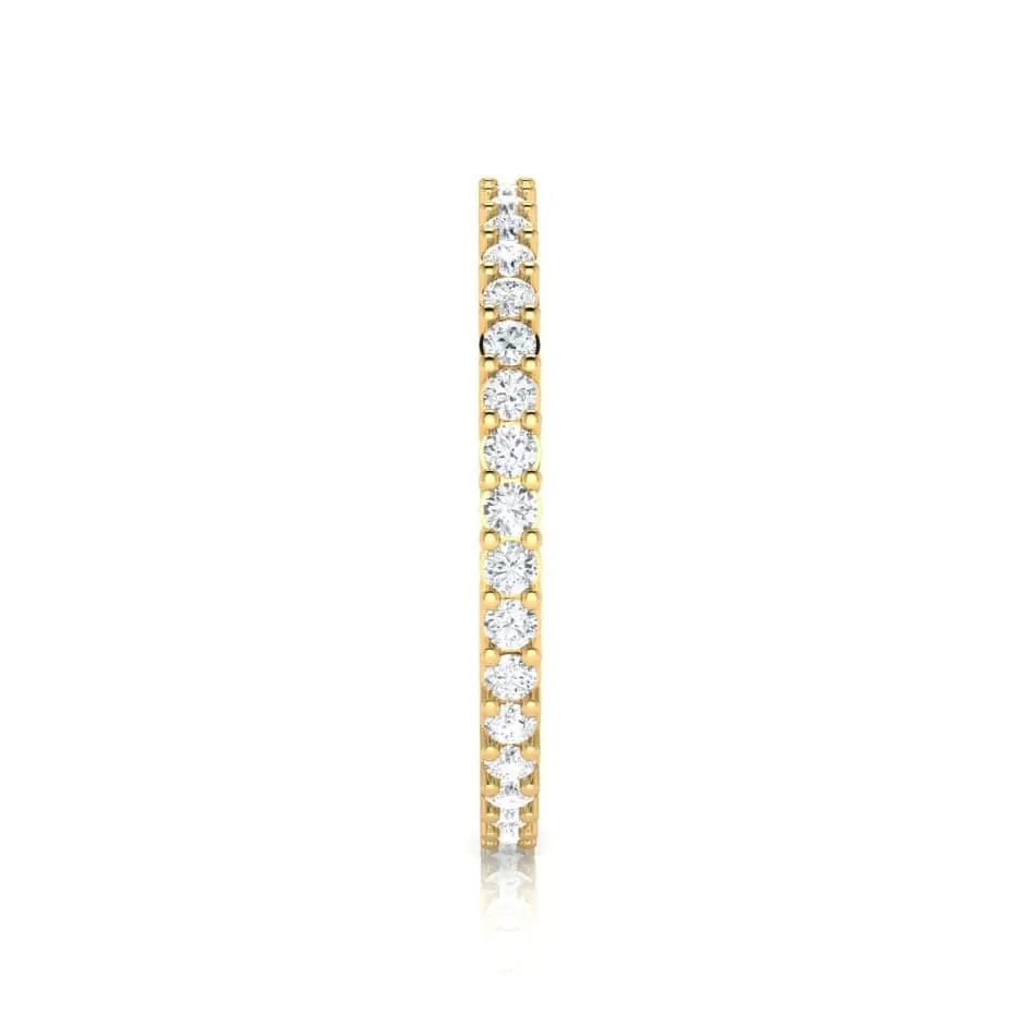 14K & 18K Gold Mini Round Diamond Eternity Ring, Lab Grown