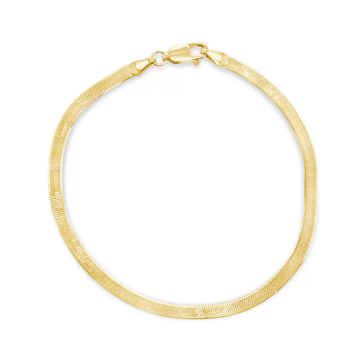 14K Gold Herringbone Bracelet