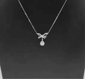 .20ct Pear Ribbon Diamond Necklace