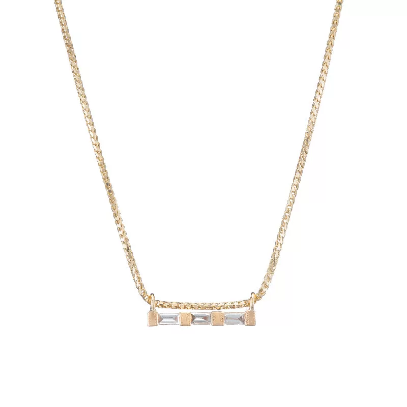 3 Baguette Necklace