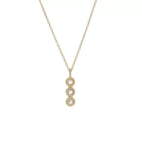 3 Rose Cut Diamond Mazurka Necklace