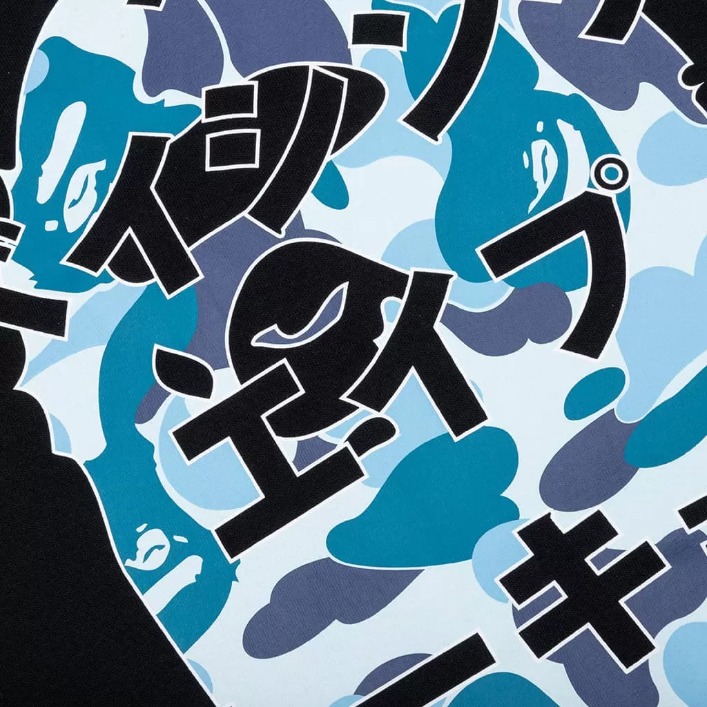 Abc Camo Japanese Letters L/S Tee - Black/Blue