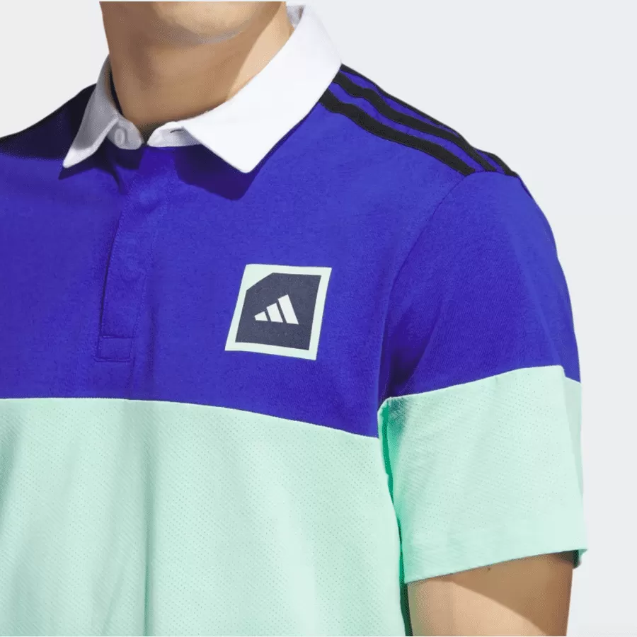 Adicross Block Golf Polo Shirt - Blue