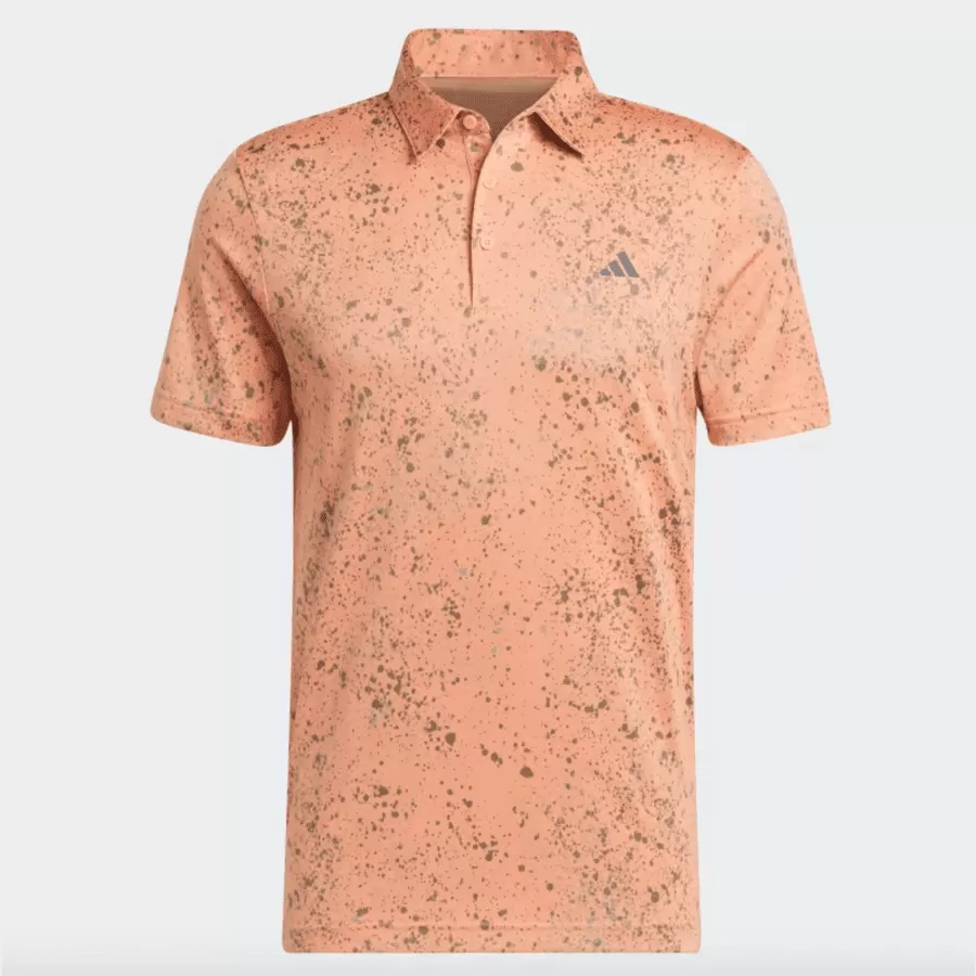 Adidas 2023 Jacquard Golf Polo Shirt - Orange