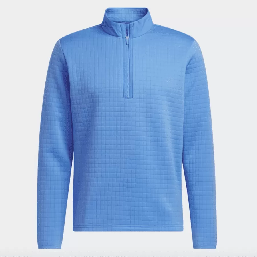 Adidas (DWR) Water Repellent 1/4 Zip Pullover - Blue