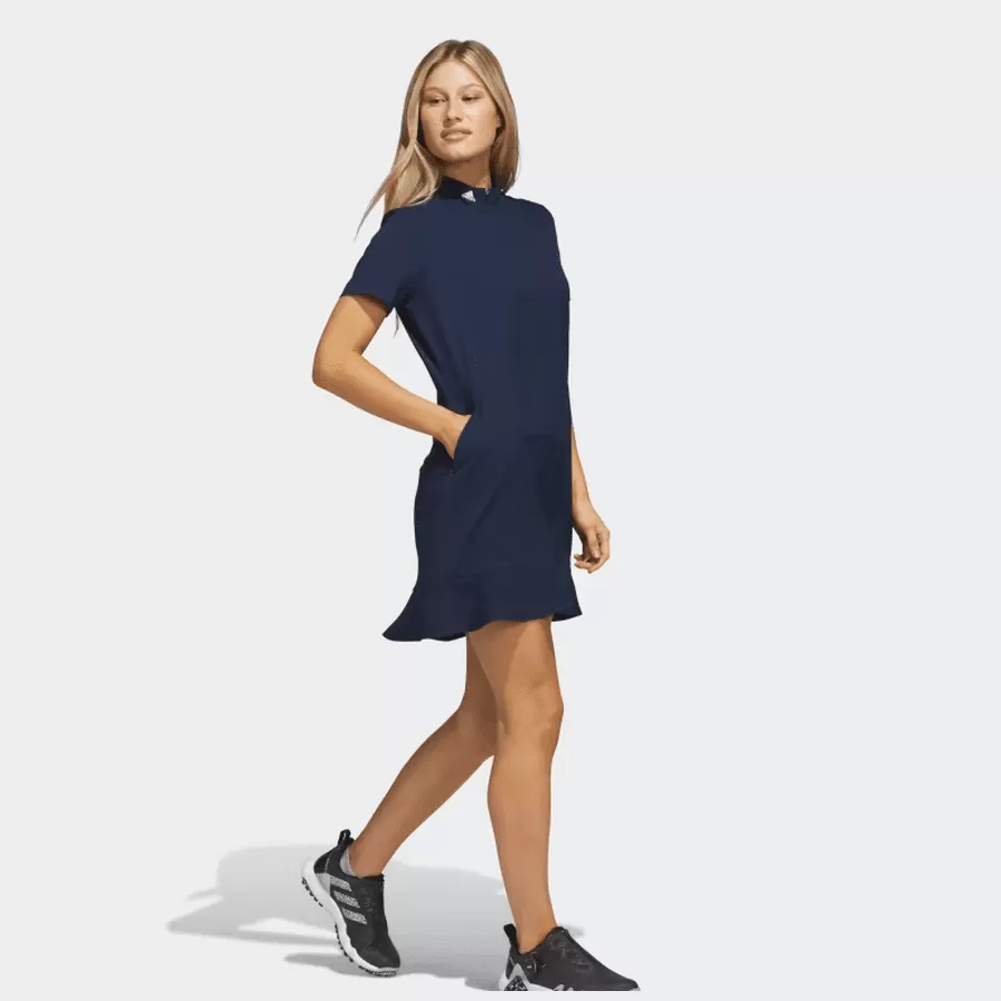 Adidas Ladies Frill Dress - Blue