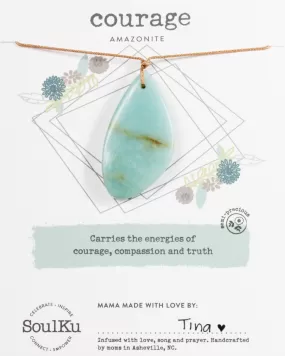 Amazonite Touchstone Necklace for Courage