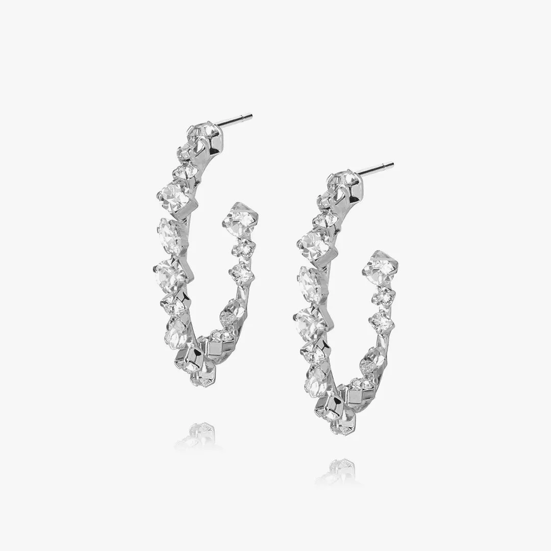 Antonia Loop Earrings / Crystal