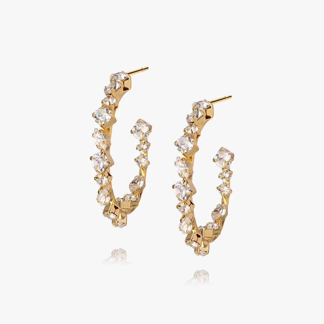 Antonia Loop Earrings / Crystal