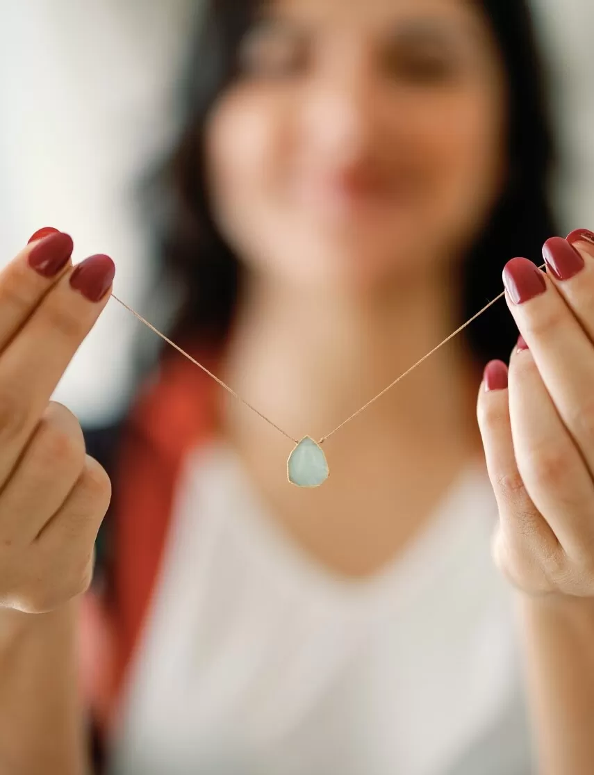 Aqua Chalcedony Alchemy Necklace for Be The Light