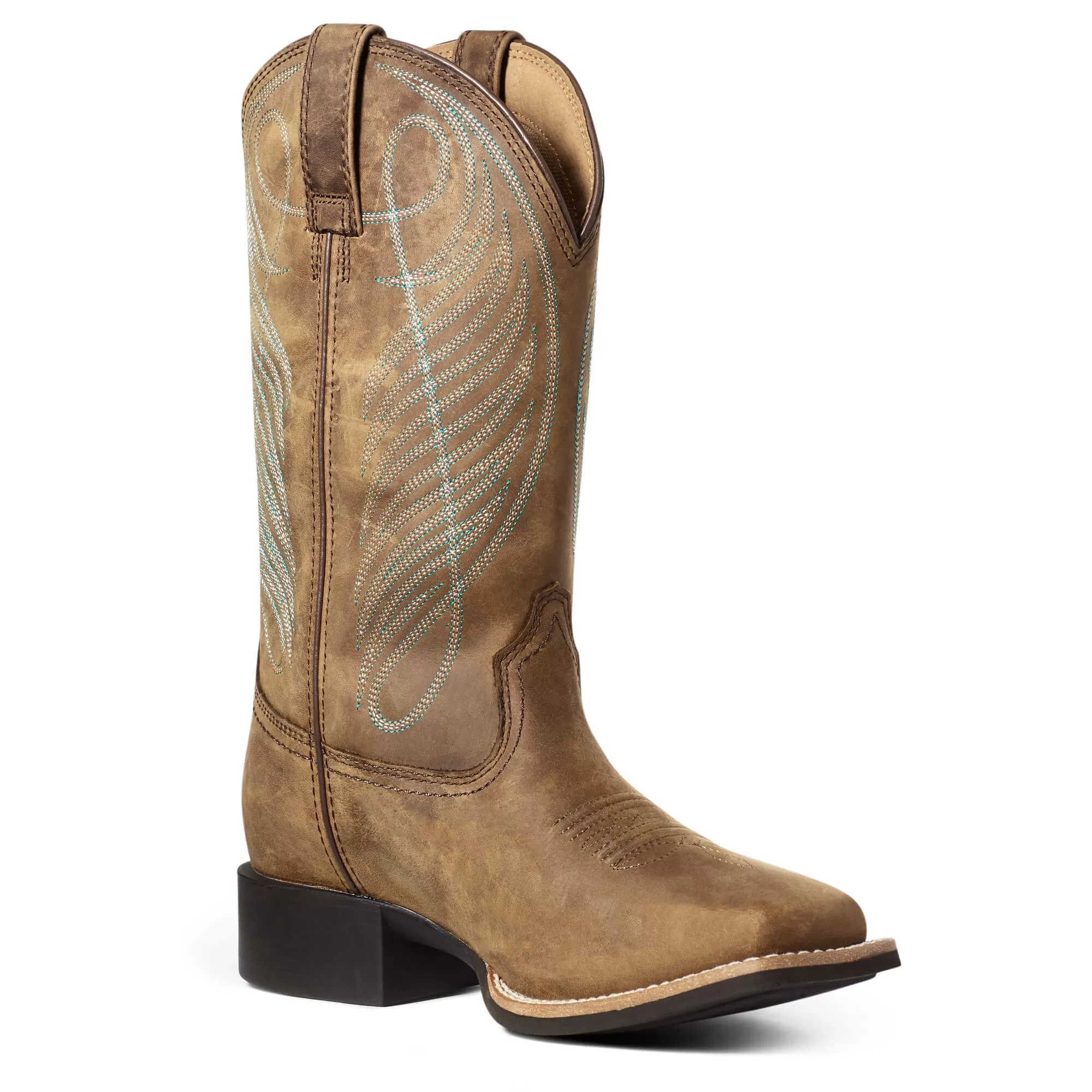 Ariat Women's Round Up Wide Square Toe Waterproof Western Boot