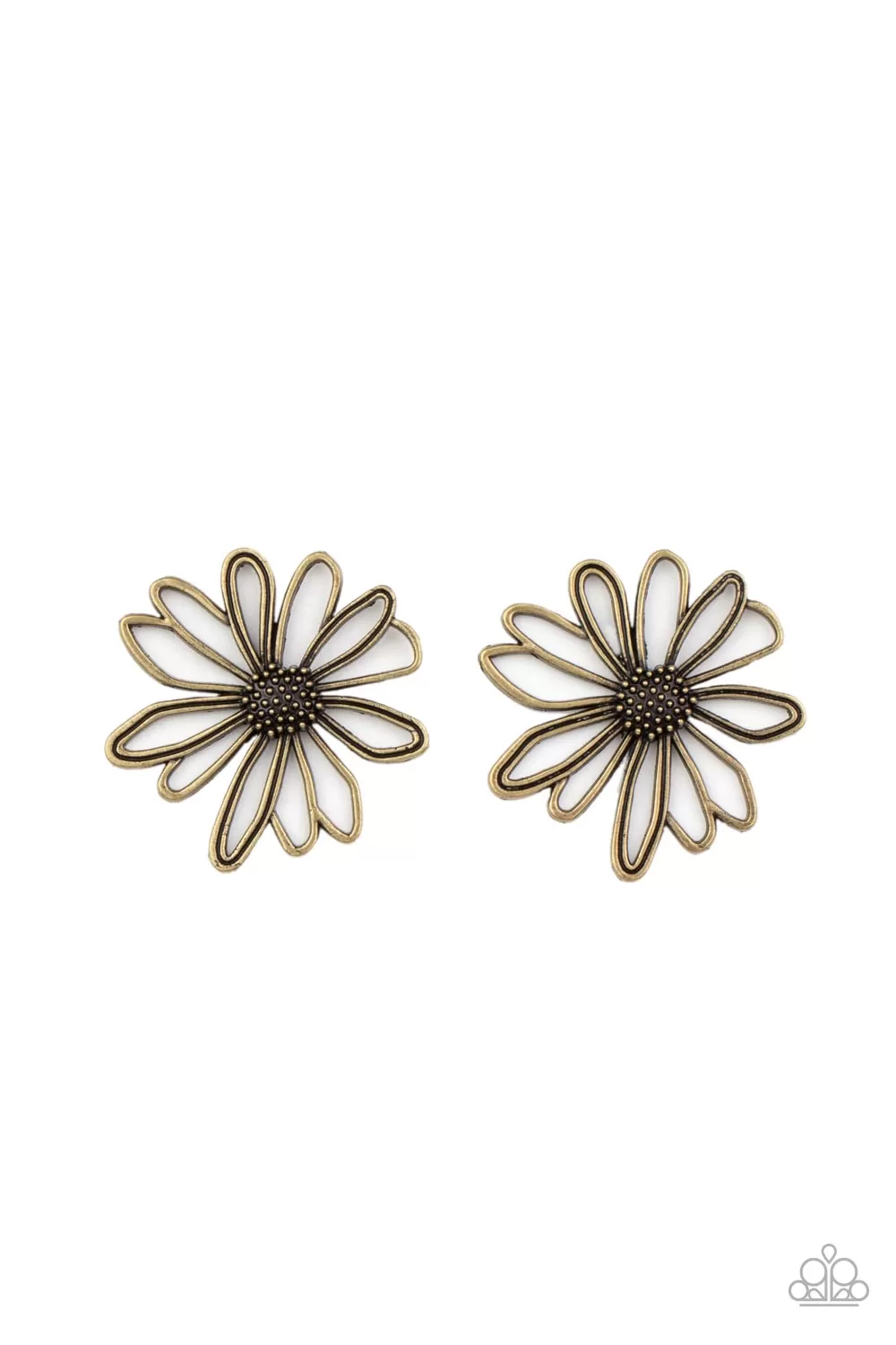 Artisan Arbor Brass Daisy Post Earrings - Paparazzi Accessories