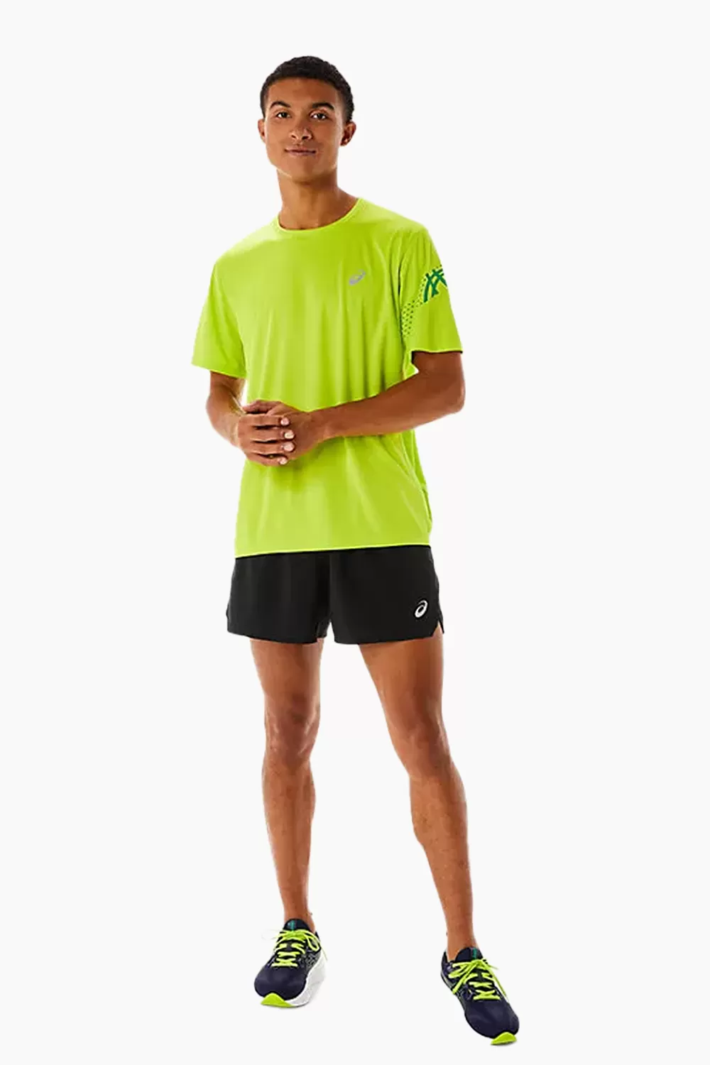 ASICS Men's Icon SS Top in Lime Zest/Cilantro