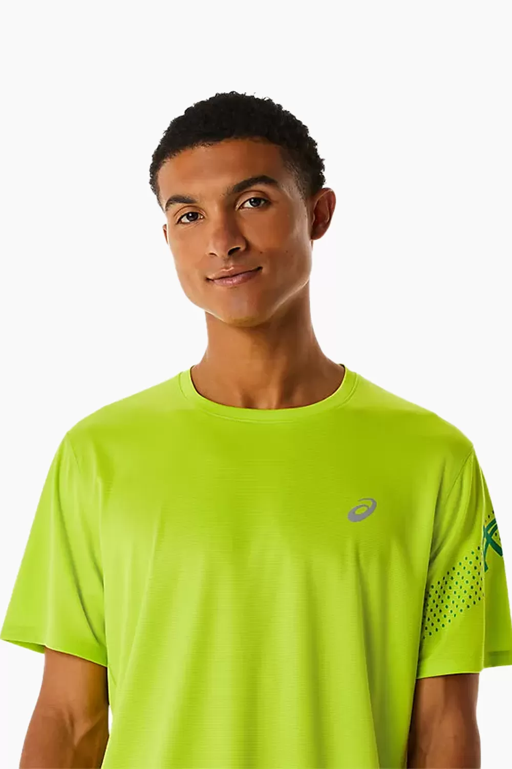 ASICS Men's Icon SS Top in Lime Zest/Cilantro