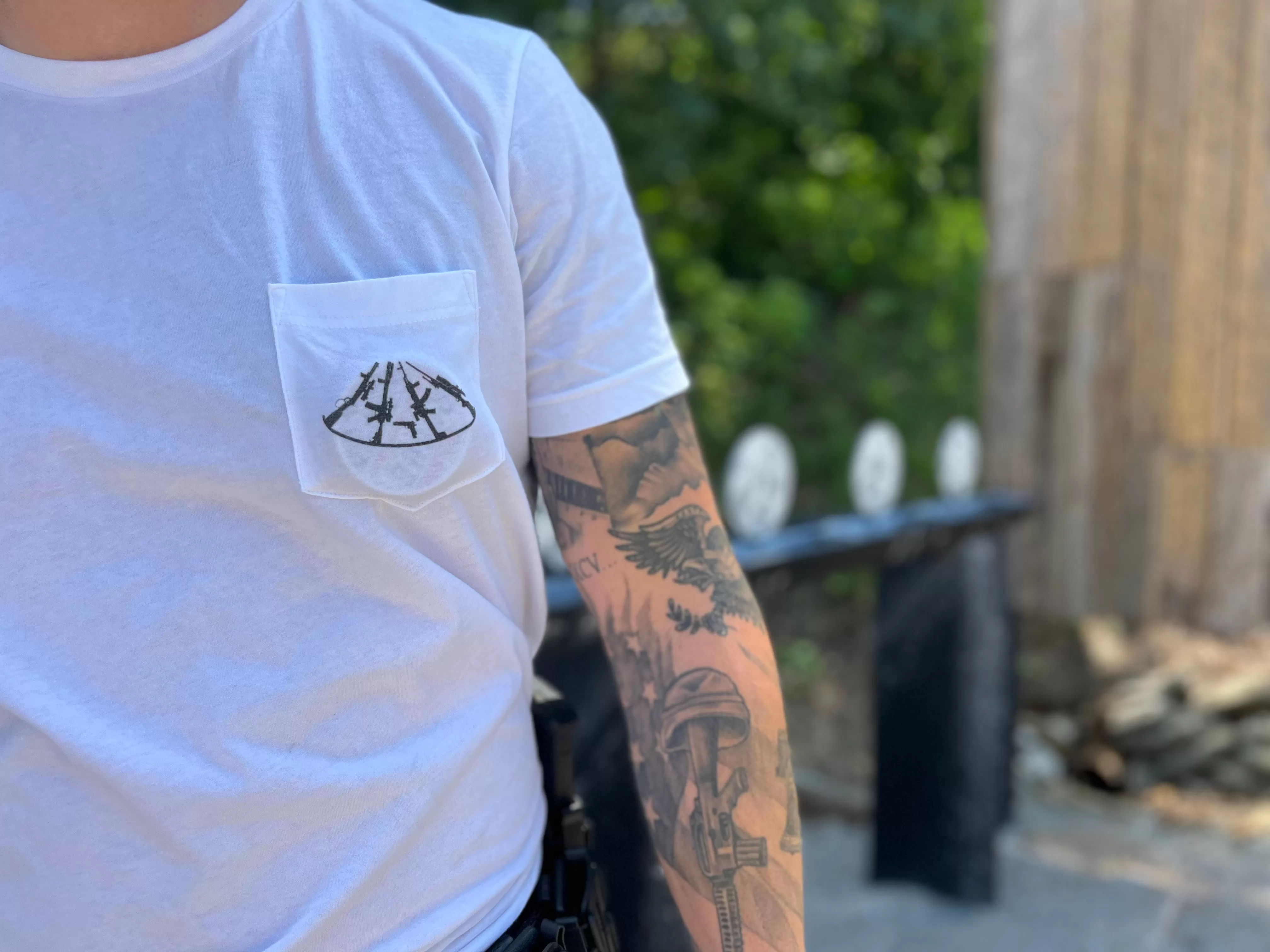 Authentic American Arms White Tee