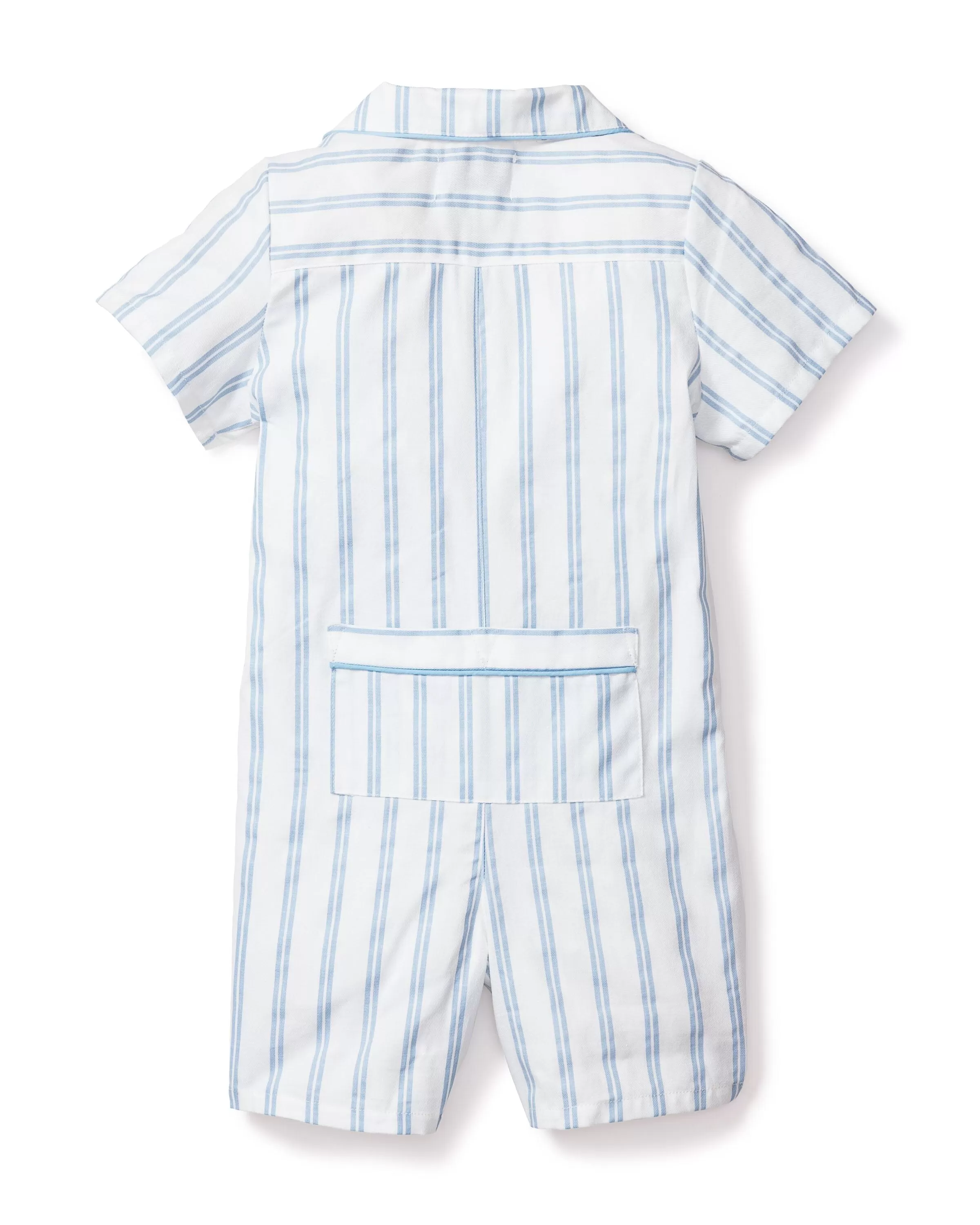 Baby's Twill Summer Romper | Periwinkle Stripe