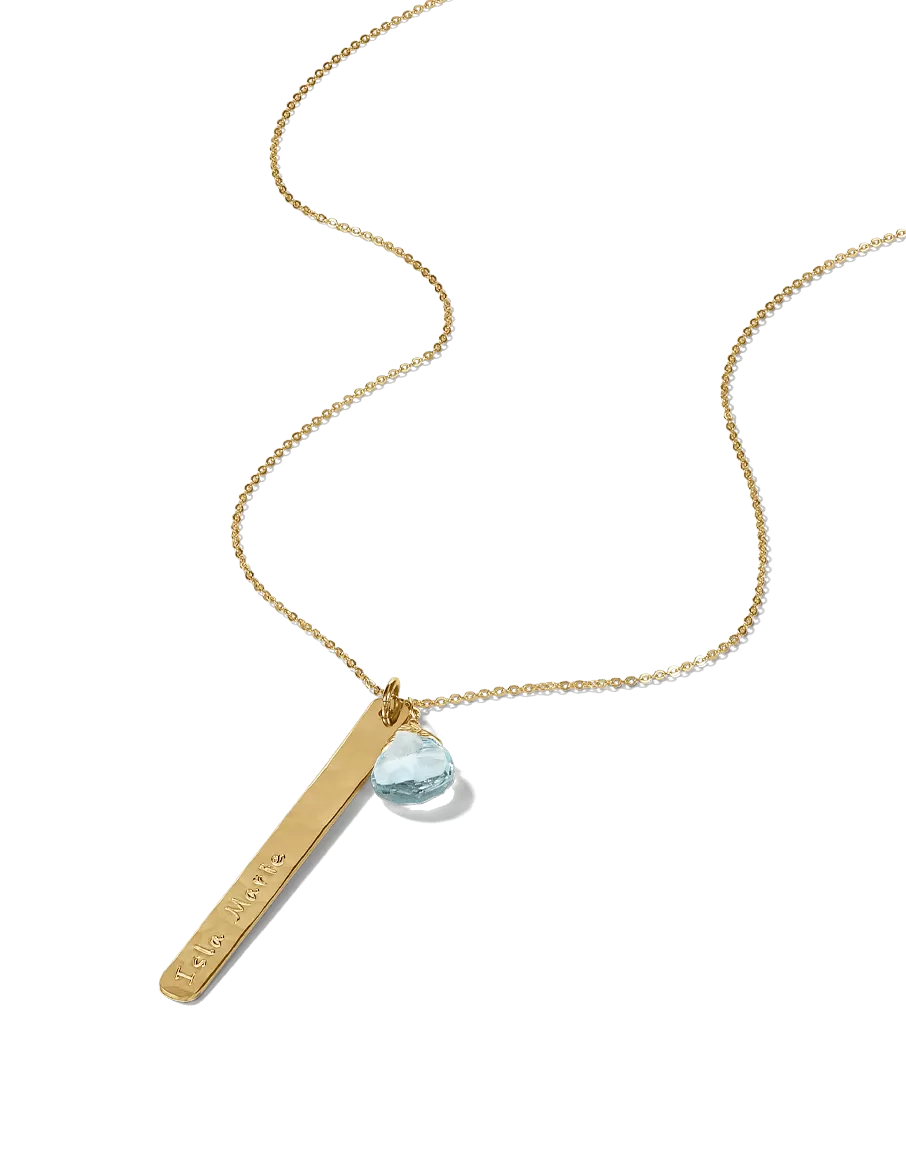 Bar and Gem Necklace