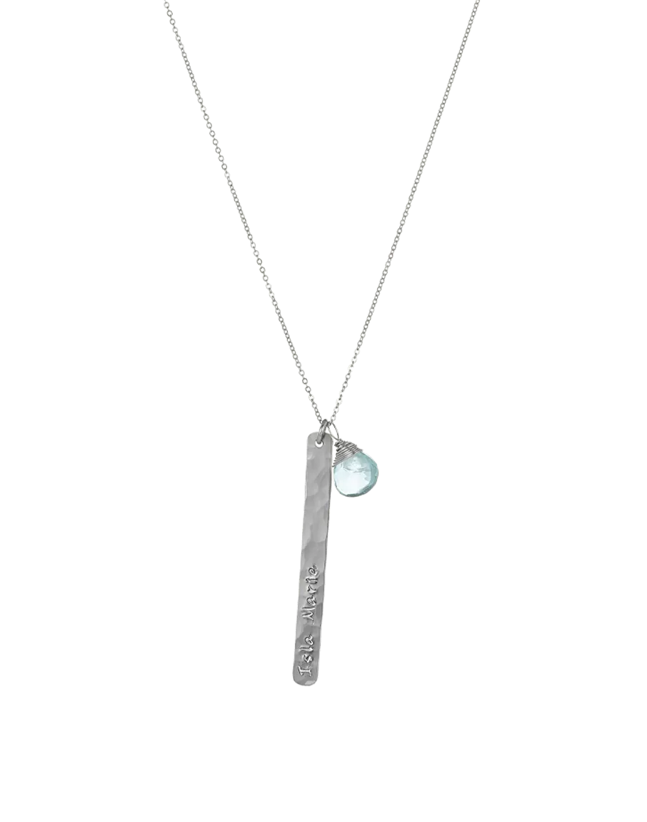 Bar and Gem Necklace