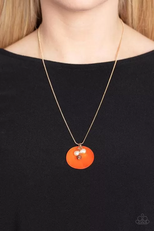 Beach House Harmony Orange Necklace - Paparazzi Accessories