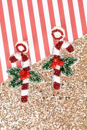 Beaded Christmas earrings