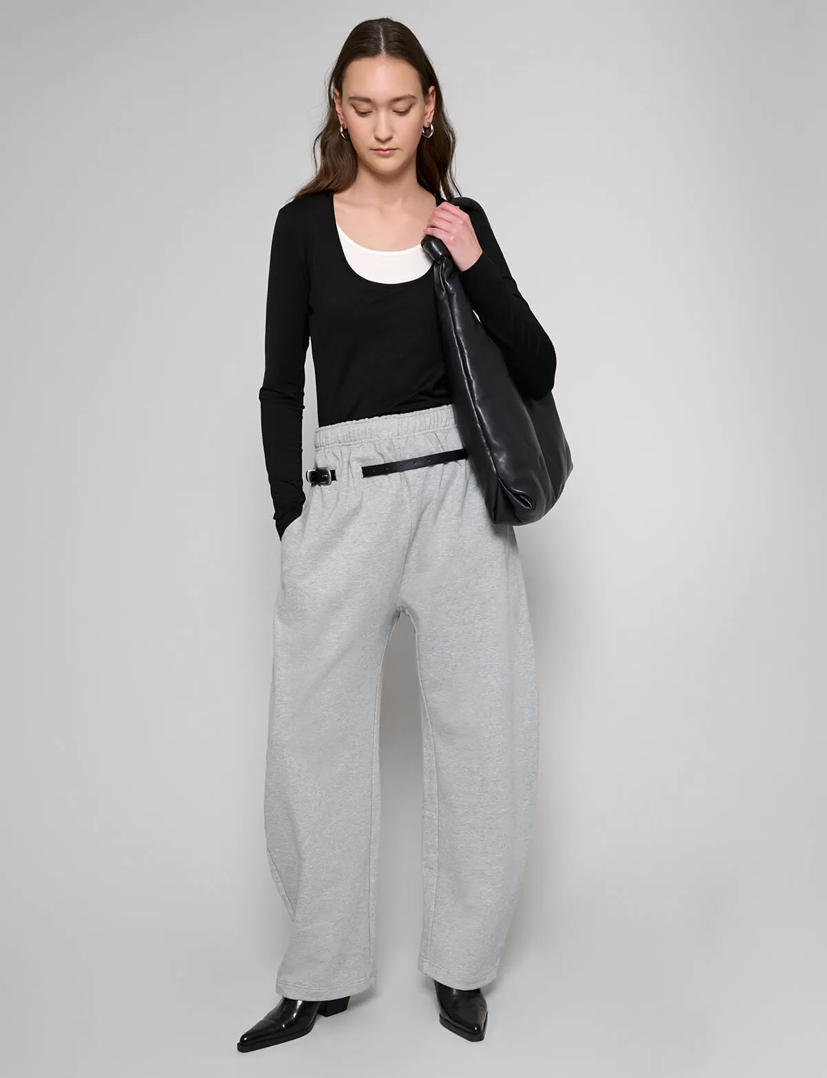 Belted Grey Sweatpants