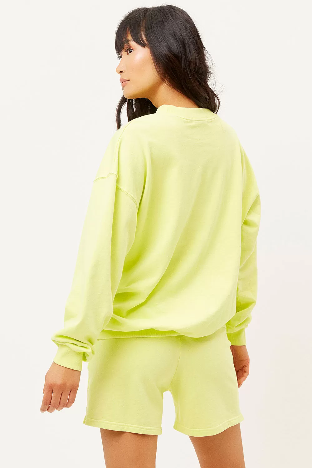 Bennie Oversized Crewneck Sweatshirt - Lemonade