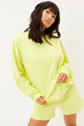 Bennie Oversized Crewneck Sweatshirt - Lemonade