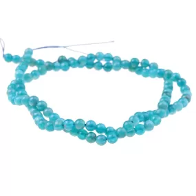 Blue Apatite 4mm A Grade Round 15-16 Inch