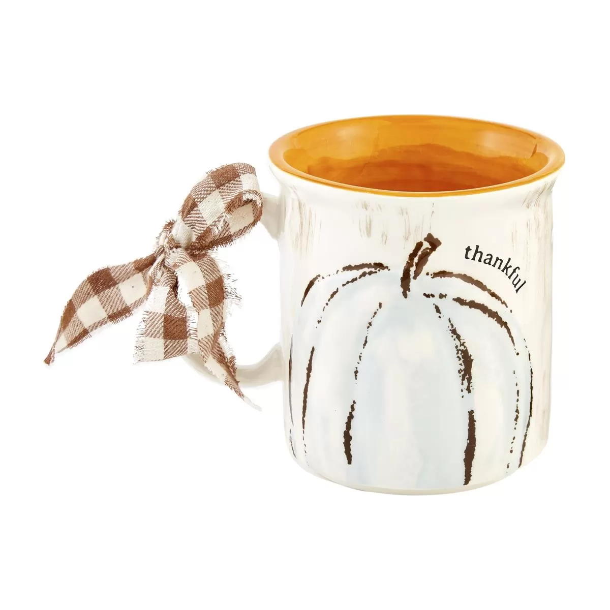 Blue Oversized Pumpkin Mug