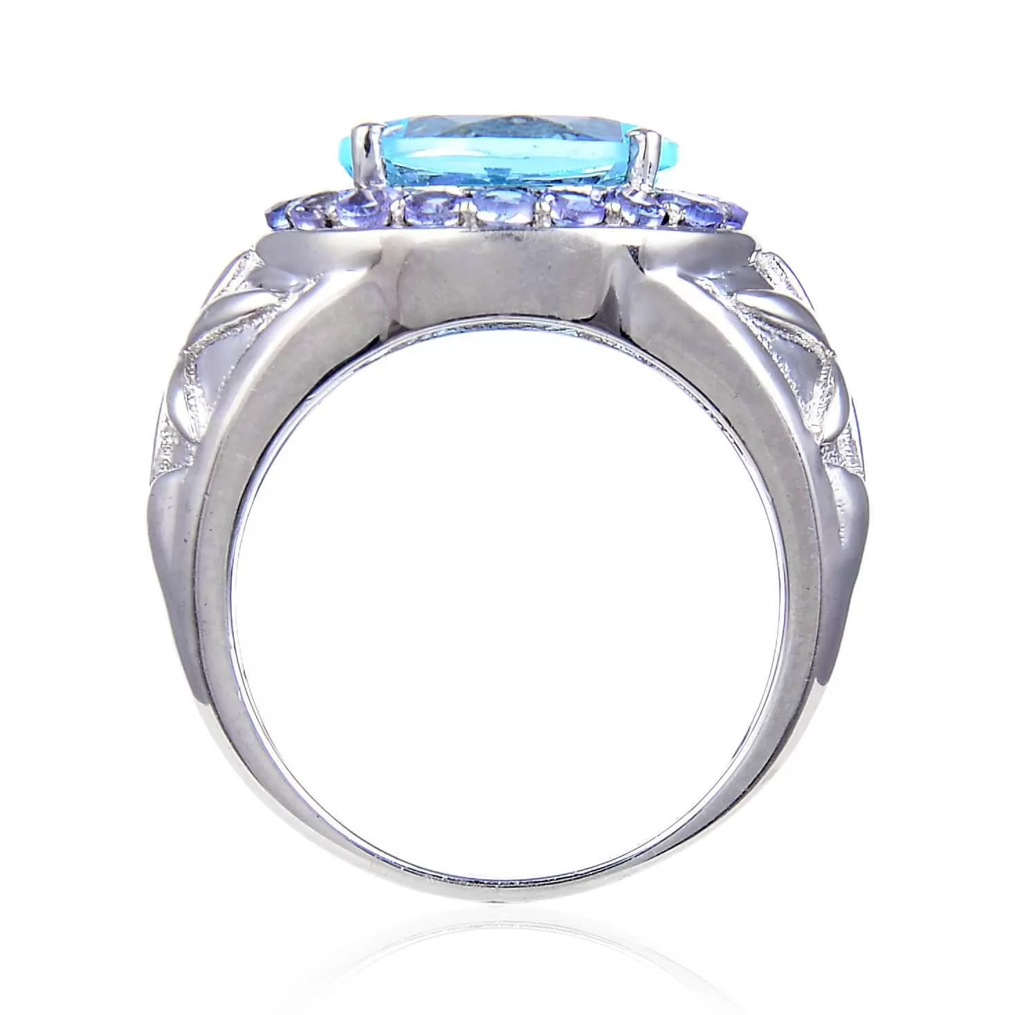 Blue Topaz and Tanzanite Statement Ring