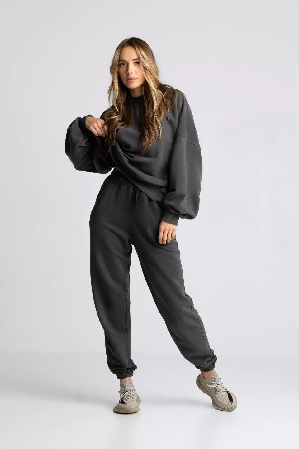 Bluza damska oversize - grafit