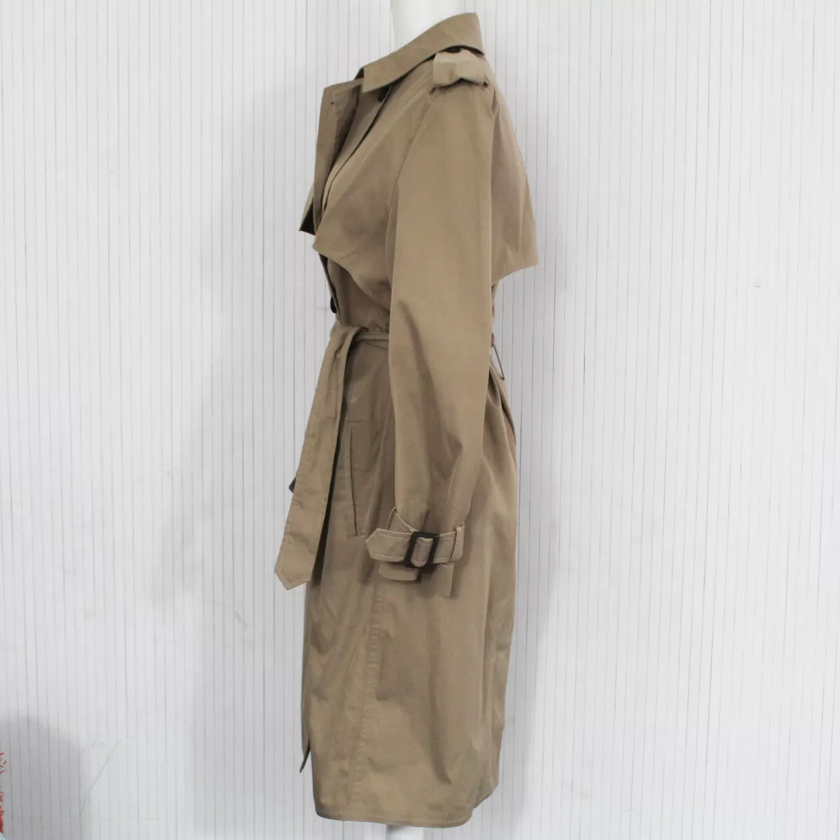 Bottega Veneta 1995 Stone Classic Trench Coat XS