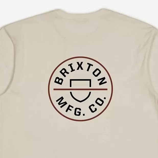 BRIXTON Crest II S/S Standard T-Shirt - Cream