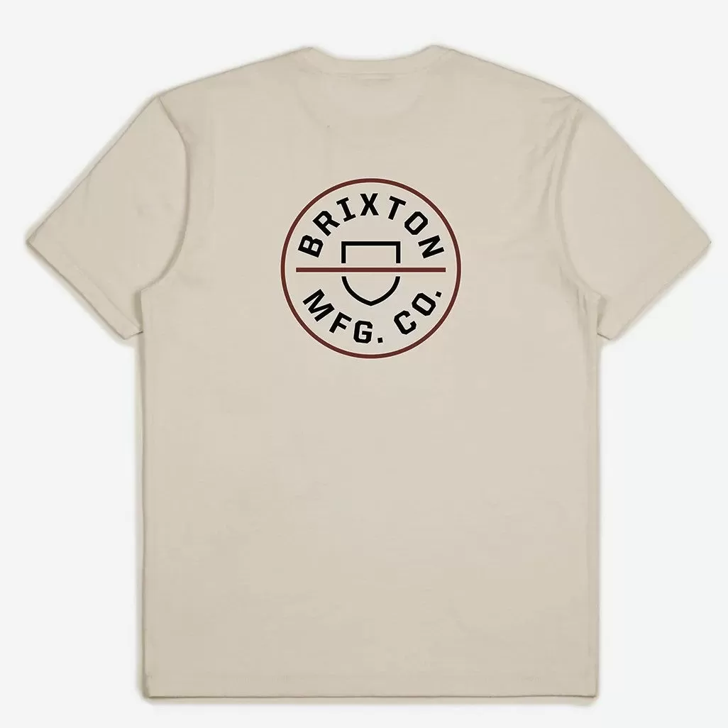 BRIXTON Crest II S/S Standard T-Shirt - Cream