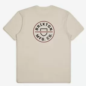 BRIXTON Crest II S/S Standard T-Shirt - Cream