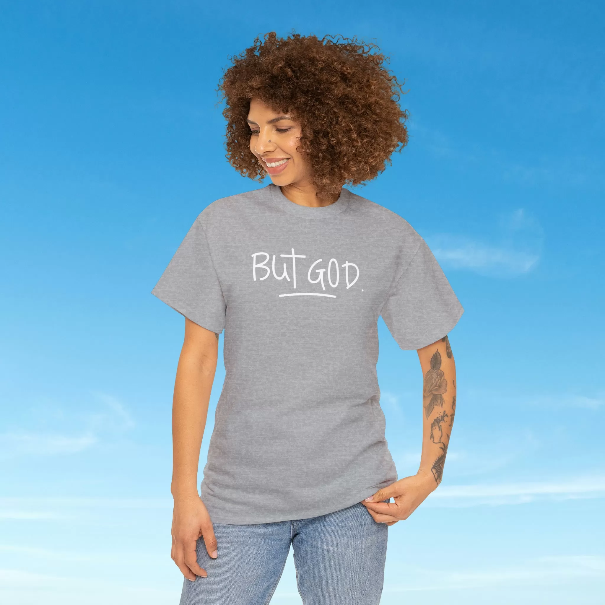 BUT GOD premium cotton t-shirt