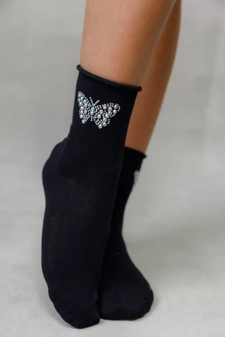 BUTTERFLY CRYSTAL SOCKS