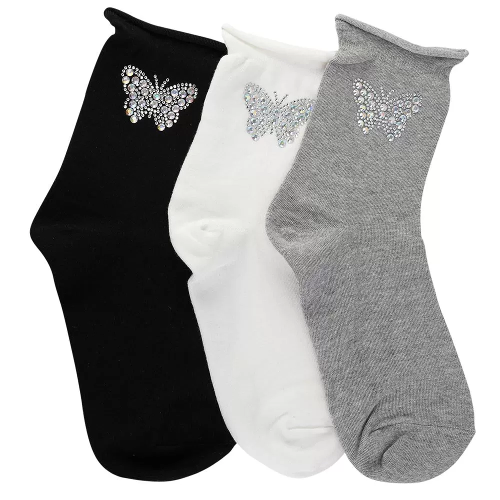 BUTTERFLY CRYSTAL SOCKS